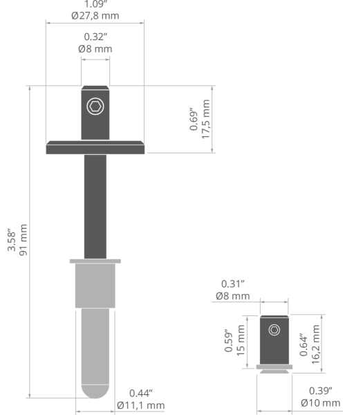 Befestigungsset FI-8-MR-1 mit Stromversorgung